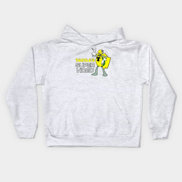 Turtle's Records & Tapes - Super Video Kids Hoodie by RetroZest